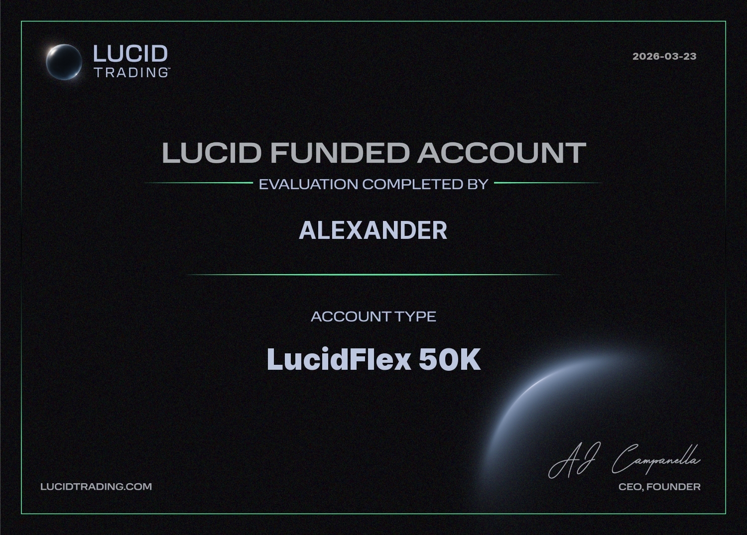 Trading course completion certificate