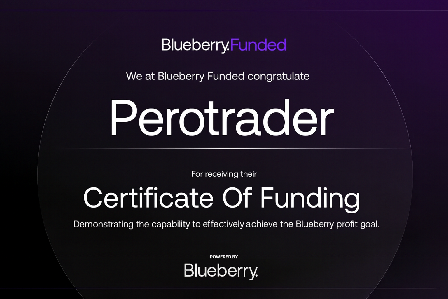 Student trading program certificate